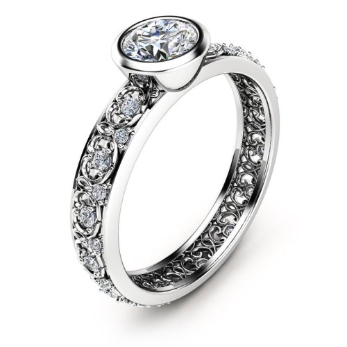 Originální prsten Sparkly Amarrisa, bílé zlato a brilianty