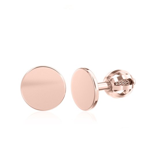 Minimalistické náušnice IDOL Circle I, růžové zlato